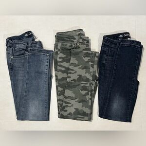 3 Pieces Girls Cat & Jack Skinny Jeans.  Size 14.